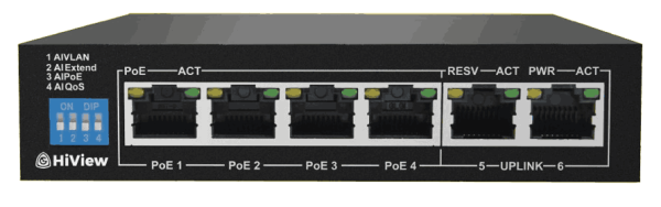Hiview HIK 106 04 PORT POE + 2 UPLINK