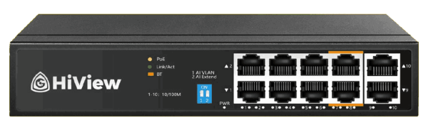 Hiview HIK 8010M 08 PORT POE + 2 UPLINK