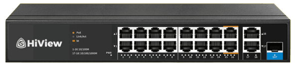 Hiview HIK 8016M 16 PORT POE + 2 UPLINK + 1 SFP