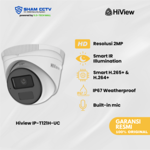 Hiview IP-T121H-UC – Kamera IP Turret 2MP Full Color dengan Audio & PoE