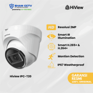 Hiview IPC T-20 2MP – Kamera IP Bullet Full HD 1080p Smart IR 30 Meter H.265+ Indoor