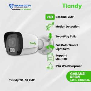 Tiandy TC-C2 2MP – Kamera IP Dome Full HD | H.265+ | Smart IR 30m | PoE | IP67