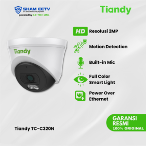 Tiandy TC-C320N – Kamera IP Dome 2MP Full HD | H.265+ | Smart IR 30m | PoE | IP67