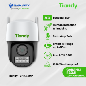 Tiandy TC-H3 3MP – Kamera WiFi Outdoor Full Color | Two-Way Audio | Smart IR | IP66 | EasyView App