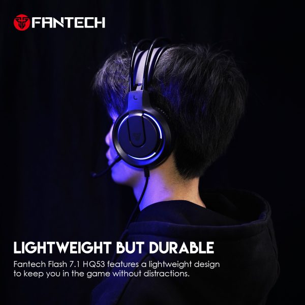 Fantech FLASH 7.1 HQ53 GAMING HEADSET BLACK - Gambar 3