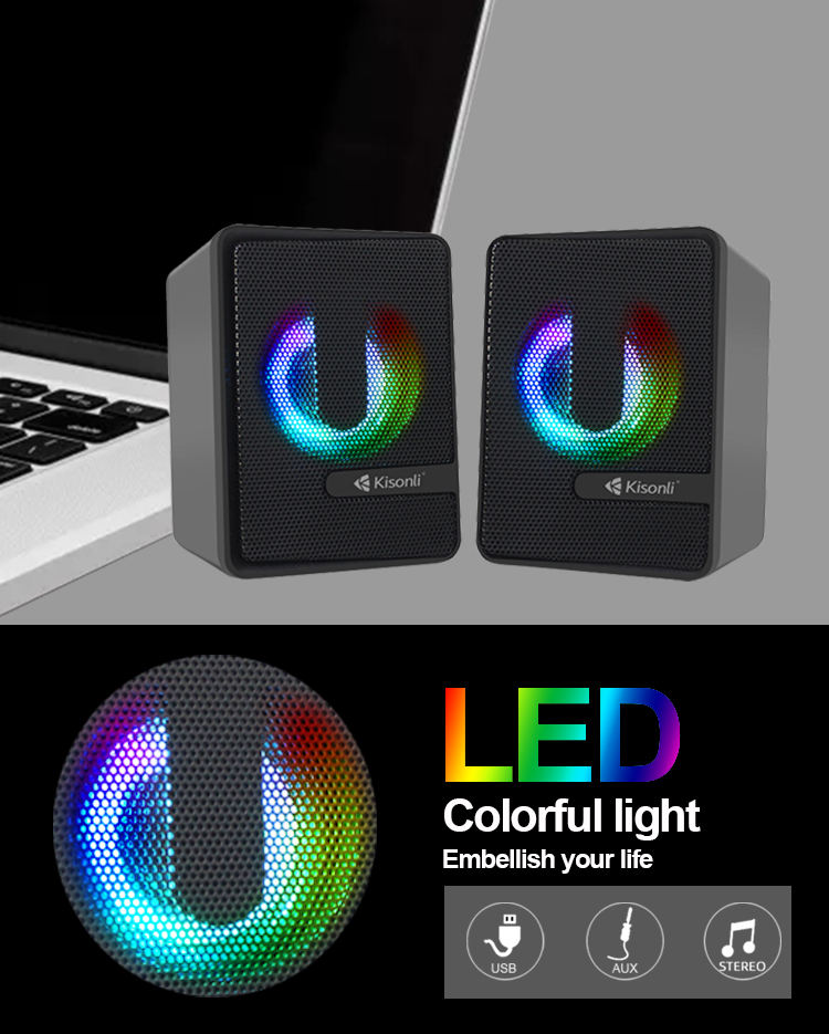 Speaker Multimedia USB Kisonli L-4040 RGB - Gambar 2