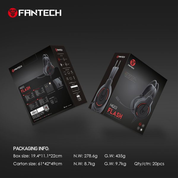 Fantech HQ53 FLASH GAMING HEADSET BLACK - Gambar 12
