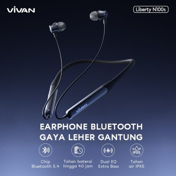 VIVAN Liberty N100S Sport – Neckband Wireless - Gambar 4