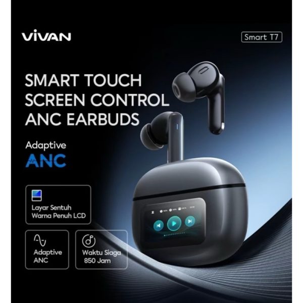 VIVAN Smart T7 Touch Screen Headset TWS - Gambar 2