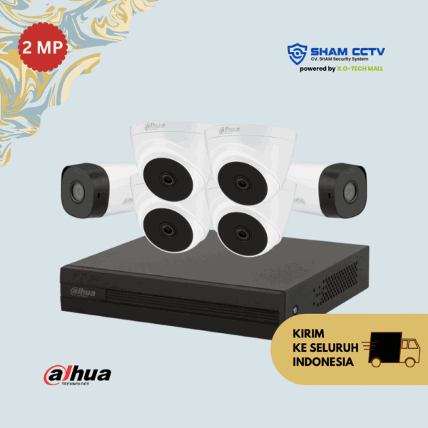 Paket Kamera Dahua 2MP Infrared 6 Kamera