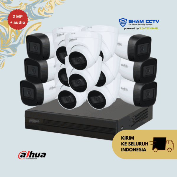 Paket CCTV Dahua 2MP Audio Infrared 14 Kamera