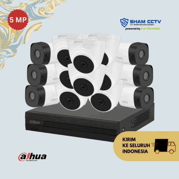 Paket CCTV Dahua 5MP Infrared 14 Kamera