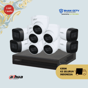 Paket CCTV Dahua 5MP Audio Infrared 9 Kamera