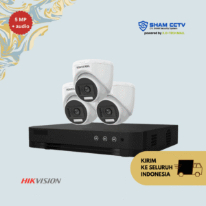 Paket CCTV Hikvision 5MP Audio Infrared 3 Kamera