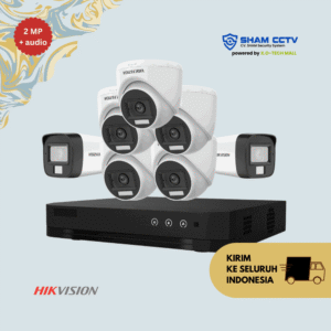 Paket CCTV Hikvision 2MP Audio Infrared 7 Kamera