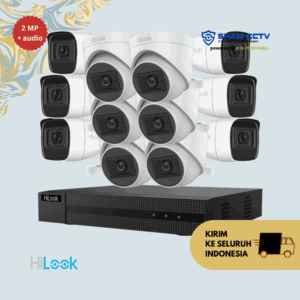 Paket CCTV 2MP Audio Infrared 12 Kamera