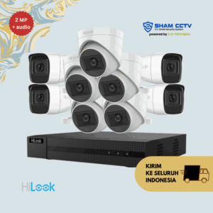 Paket CCTV Hilook 2MP Audio Infrared 9 Kamera