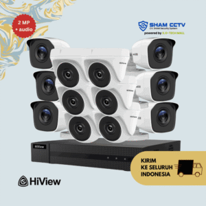 Paket CCTV Hiview 2MP Audio 12 Kamera