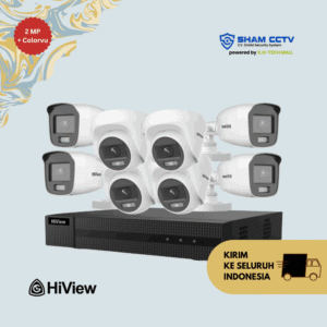 Paket CCTV Hiview 2MP Colorvu 8 Kamera